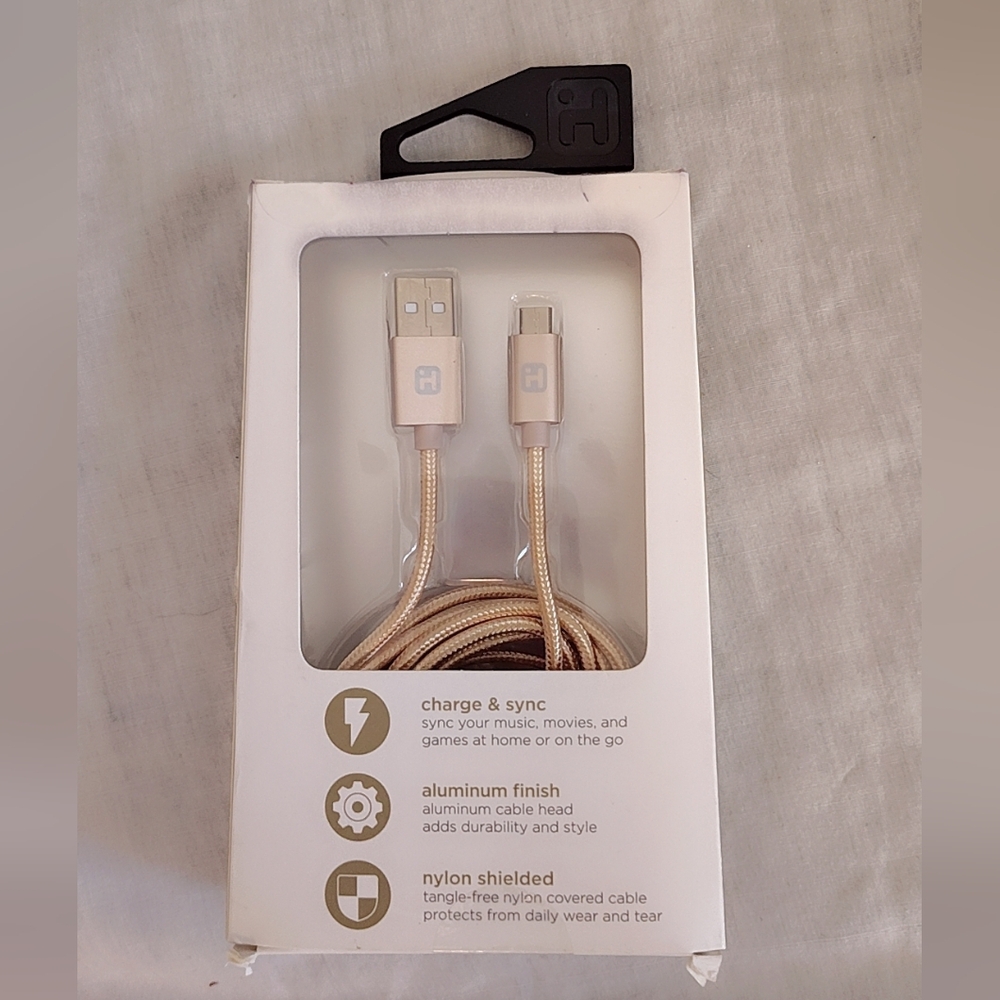 🩷$5 |  iHome Micro USB Charge & Sync Cable – 6 ft – New With Tags